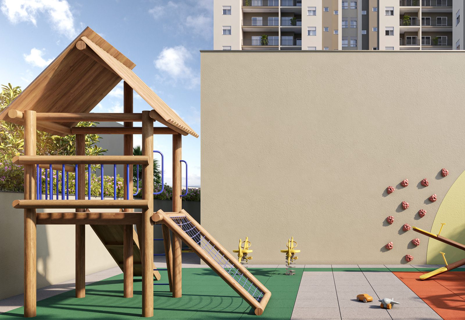 Perspectiva ilustrada do playground