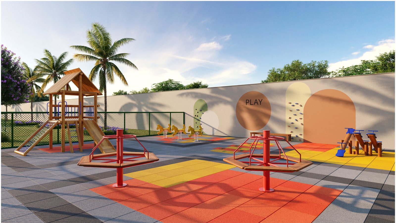 Perspectiva ilustrada do playground